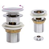 Vidaxl Drain Pop-up mat Iwwerfloss 6.4x6.4x9.1 cm Chrome-faarweg