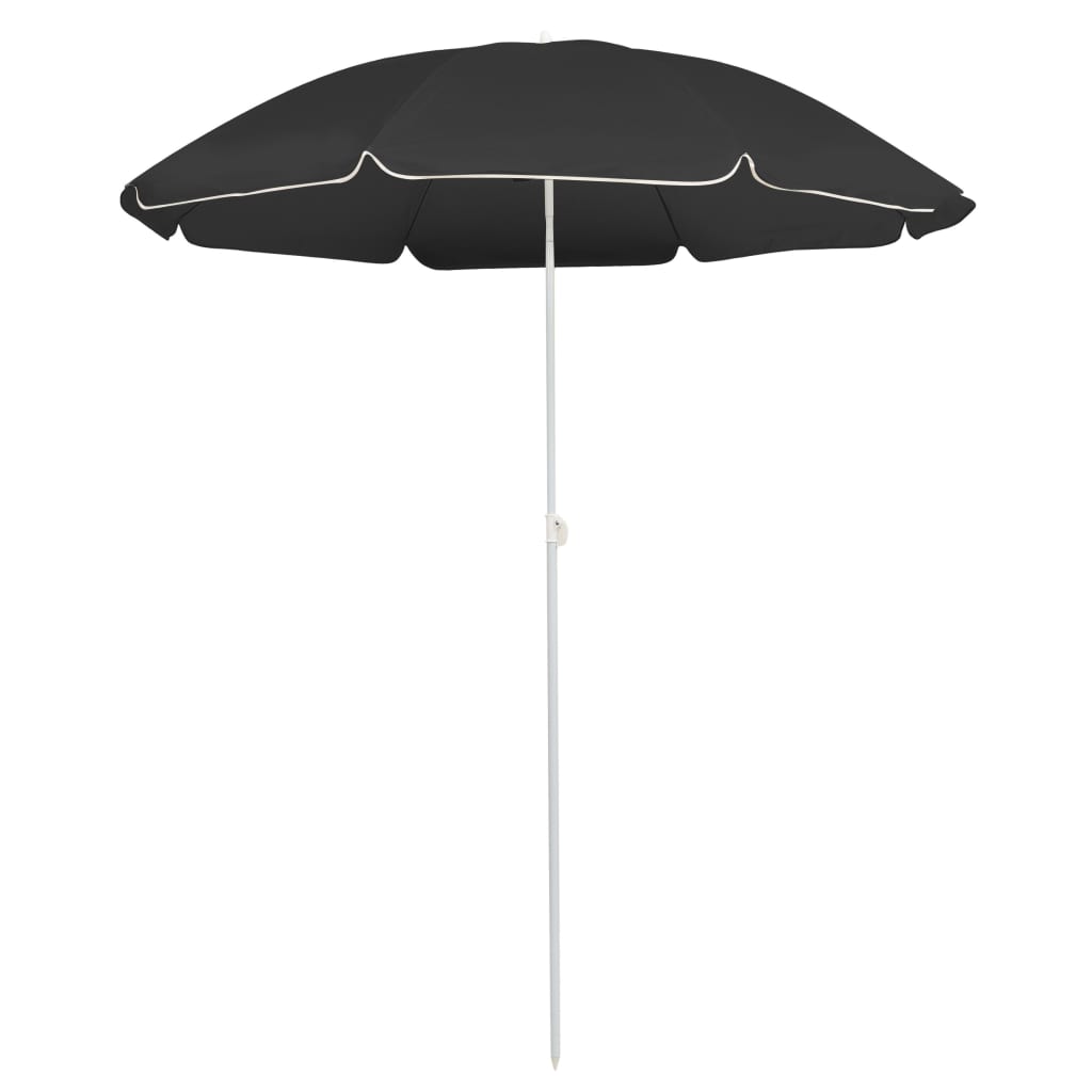 Vidaxl parasol s ocelovým pólem 180 cm antracite -colored