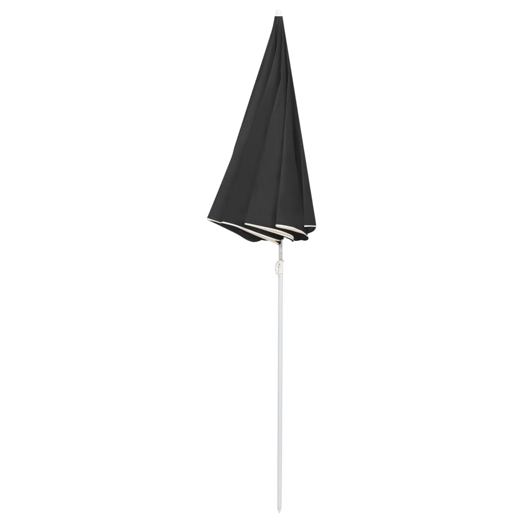 Vidaxl parasol s ocelovým pólem 180 cm antracite -colored