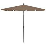 Vidaxl Parasol with pole 210x140 cm Taupe