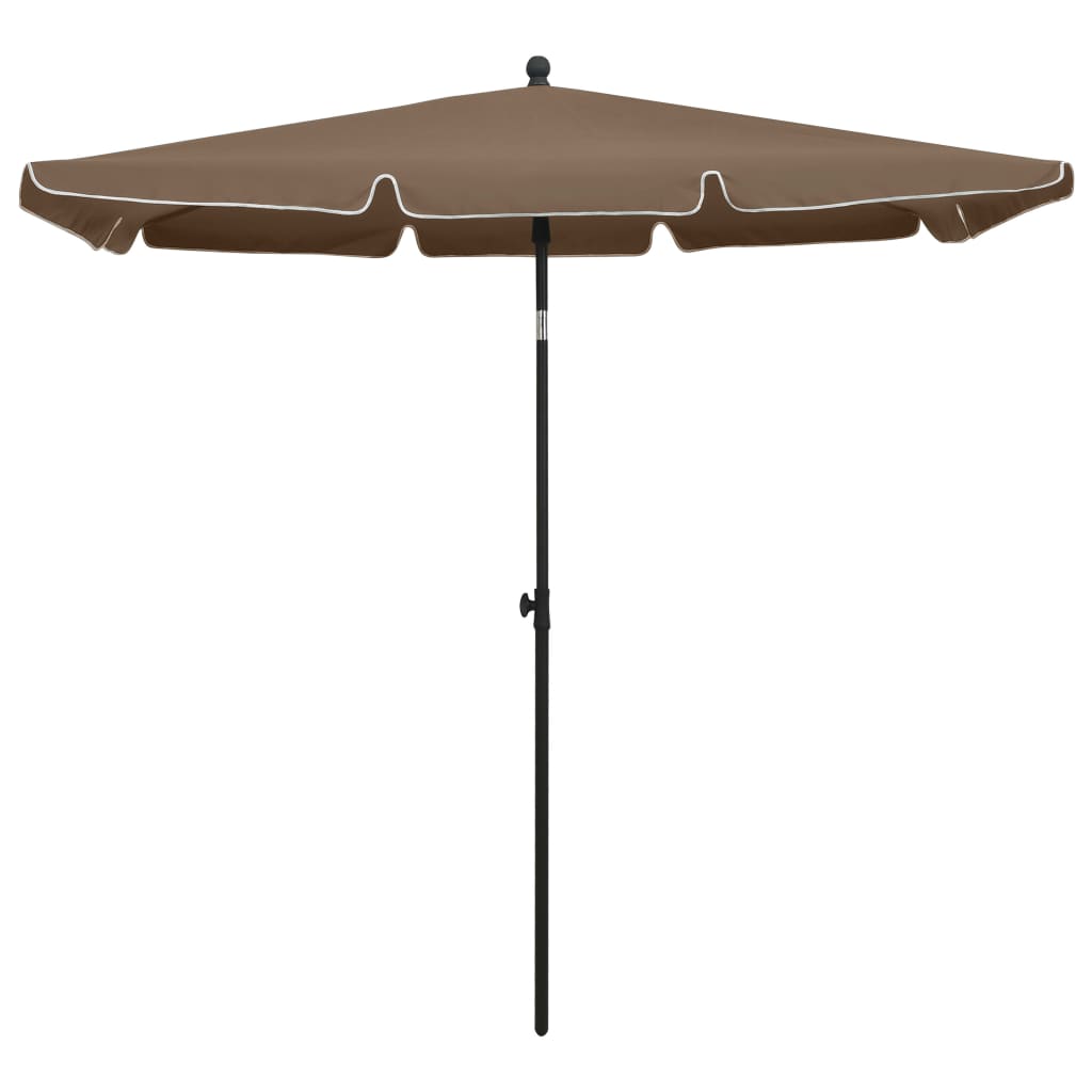 Vidaxl Parasol with pole 210x140 cm Taupe