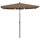 Vidaxl Parasol with pole 210x140 cm Taupe