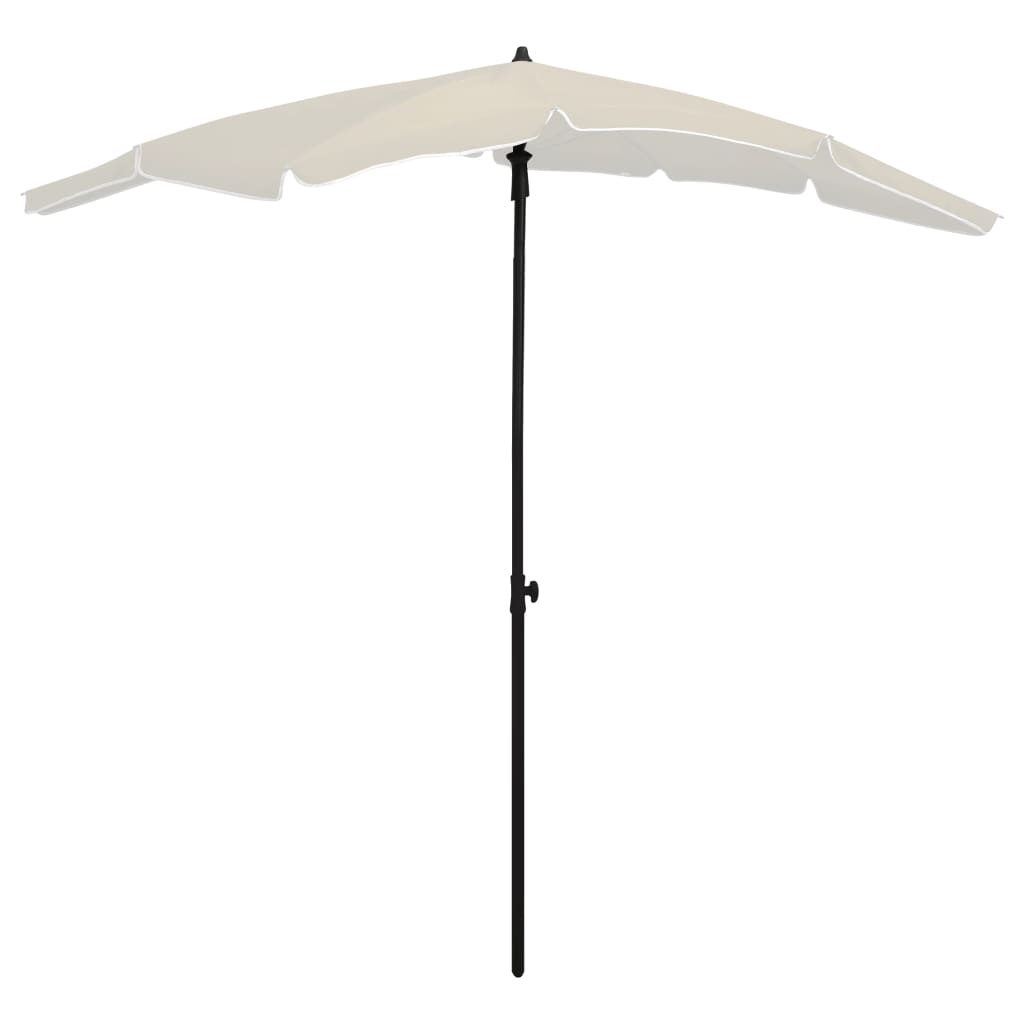 Vidaxl Parasol z kursorem piaskowym 200x130 cm