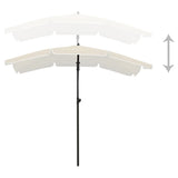 Vidaxl Parasol z kursorem piaskowym 200x130 cm