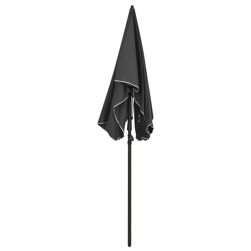 Vidaxl Parasol with pole 200x130 cm anthracite -colored