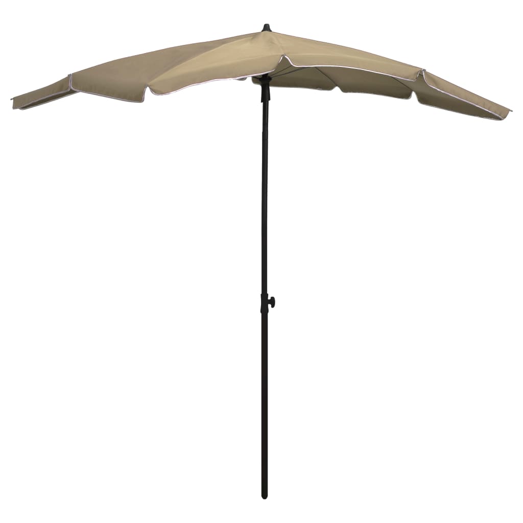 Vidaxl Parasol with pole 200x130 cm Taupe