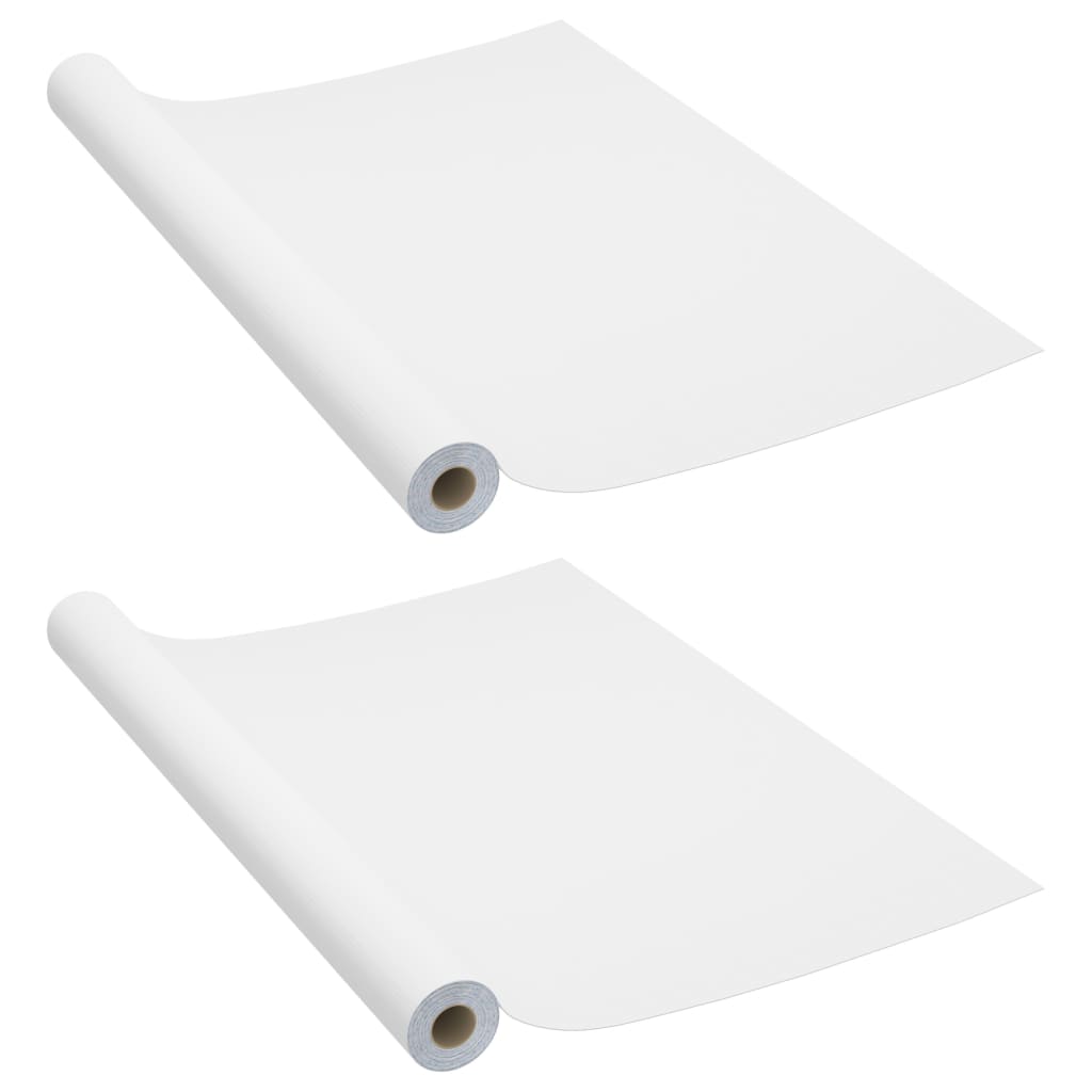 Vidaxl Meubles Huiles auto-adhésives 2 ST 500x90 cm PVC blanc