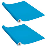 Vidaxl Möbelöle Selbstadhäsiv 2 ST 500x90 cm PVC Azure Blau