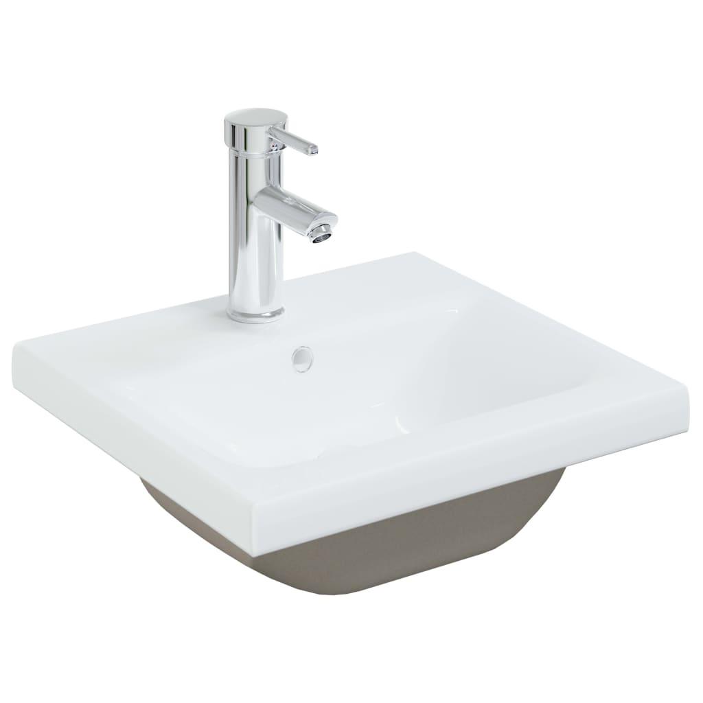 Vidaxl Byggt -in tvättställ med TAP 42x39x18 cm keramisk vit