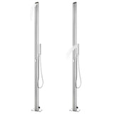Vidaxl utomhusdusch 220 cm rostfritt stål