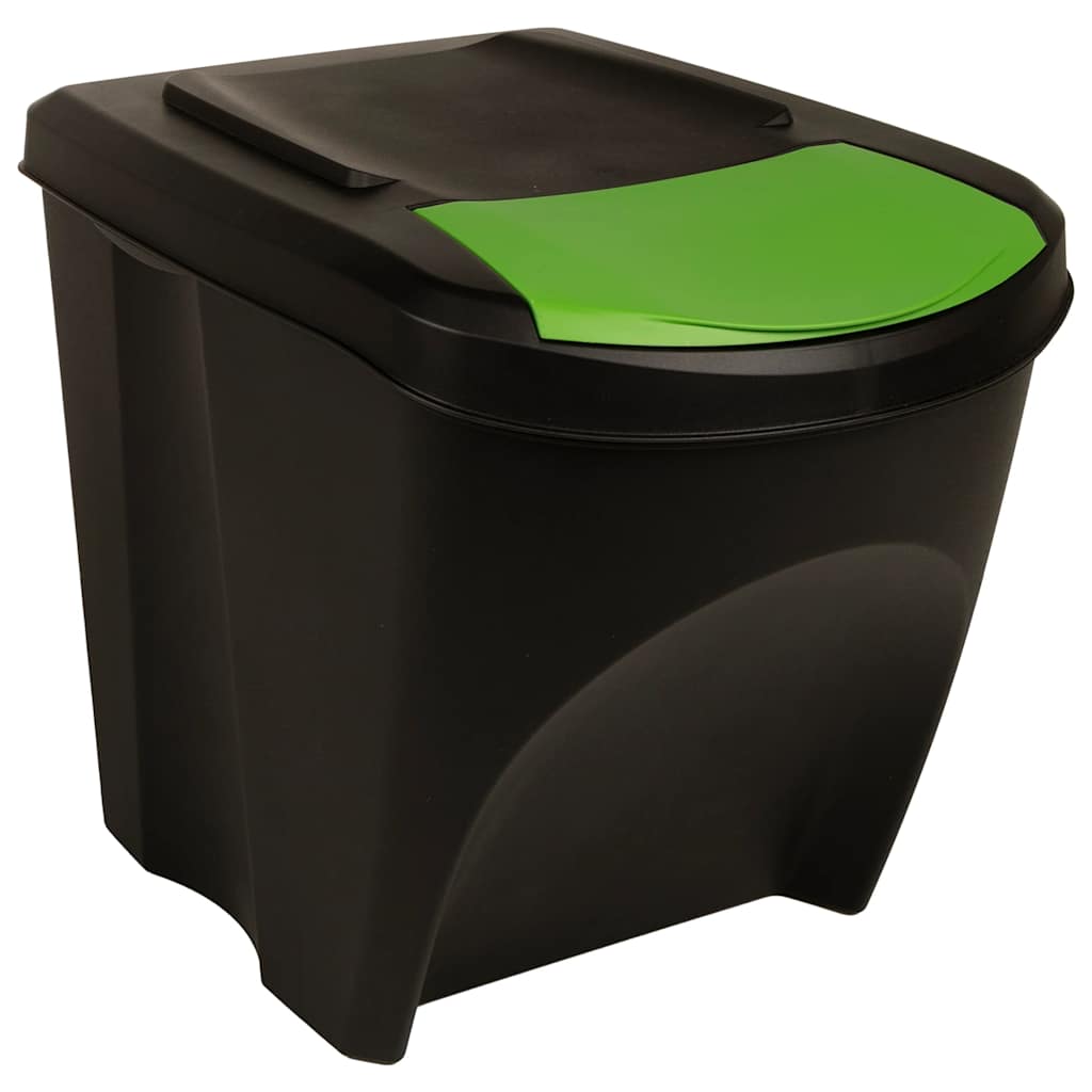 Vidaxl Garbage Cans 3 St Stackable 75 L Anthracite -farget