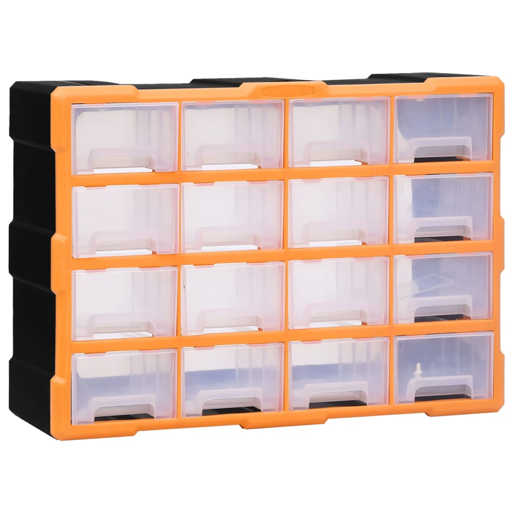 Vidaxl Organizer with 16 medium drawers 52x16x37 cm