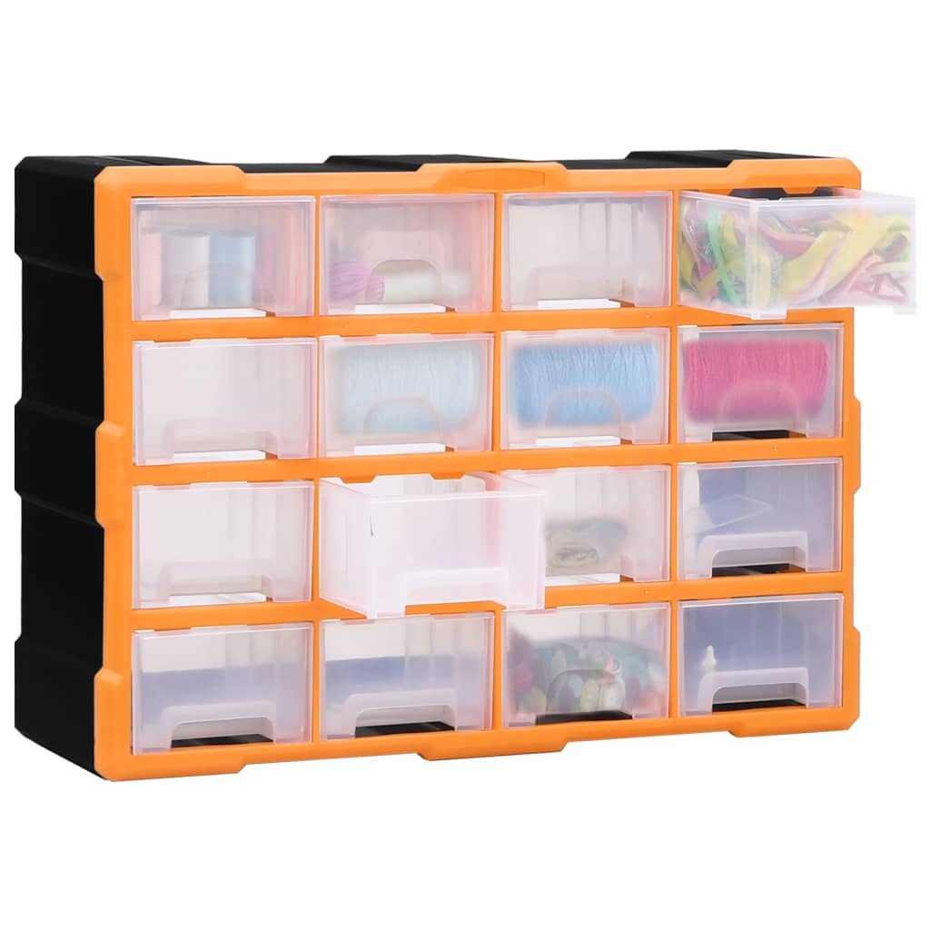 Vidaxl Organizer with 16 medium drawers 52x16x37 cm