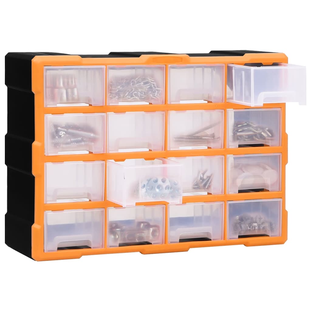 Vidaxl Organizer with 16 medium drawers 52x16x37 cm