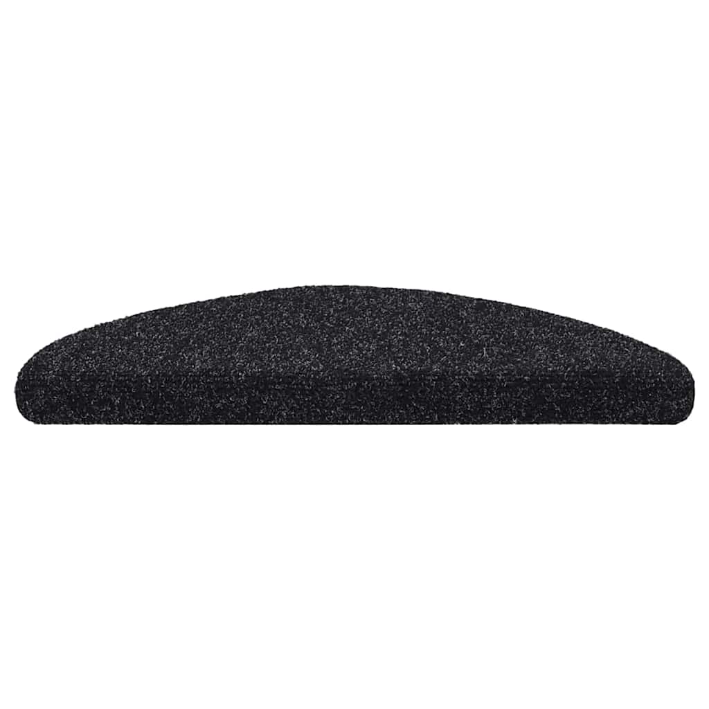 Vidaxl Stair Mats Self -fast 10 st 56x17x3 cm nål føltes sort
