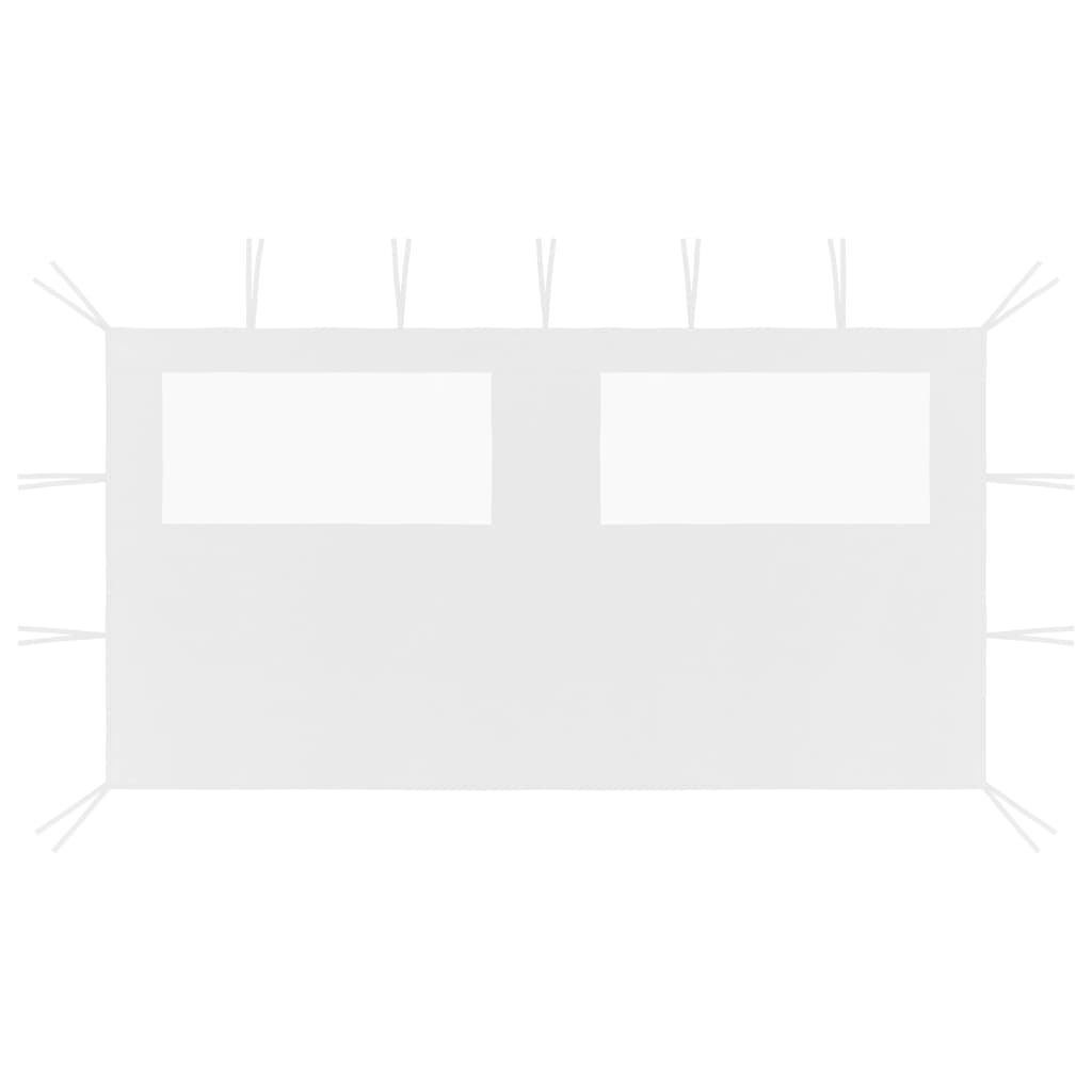 Vidaxl prieelzijwand met ramen 4x2 m wit
