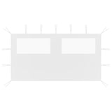 Vidaxl prieelzijwand met ramen 4x2 m wit