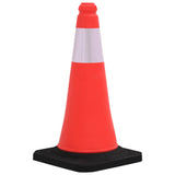 Vidaxl -trafikkegler med tung base 10 stk, der reflekterer 50 cm