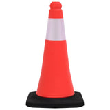 Vidaxl -trafikkegler med tung base 10 stk, der reflekterer 50 cm