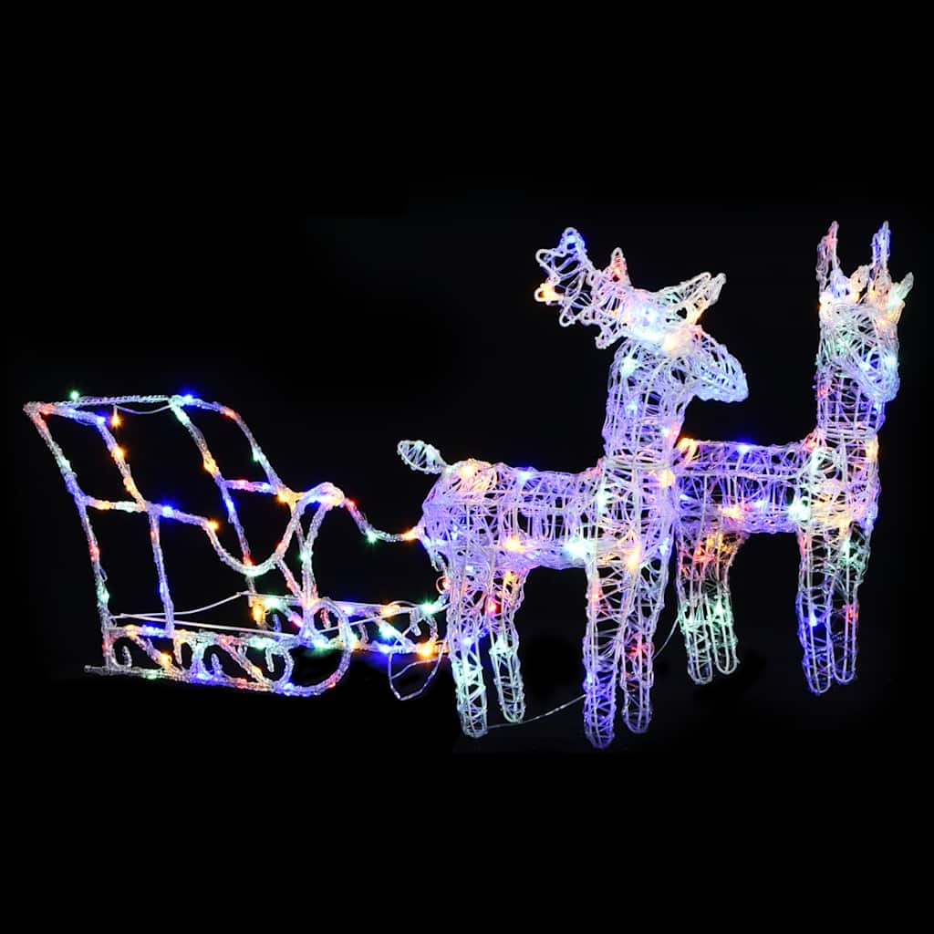 Vánoční dekorace Vidaxl sob a ruká 160 LED 130 cm akryl