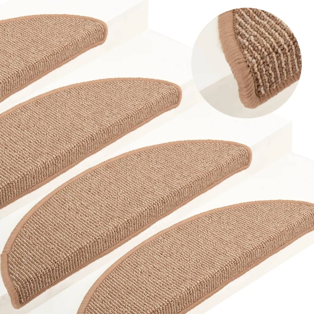Podstavki za stopnice Vidaxl 15 ST 56x17x3 cm svetlo rjava