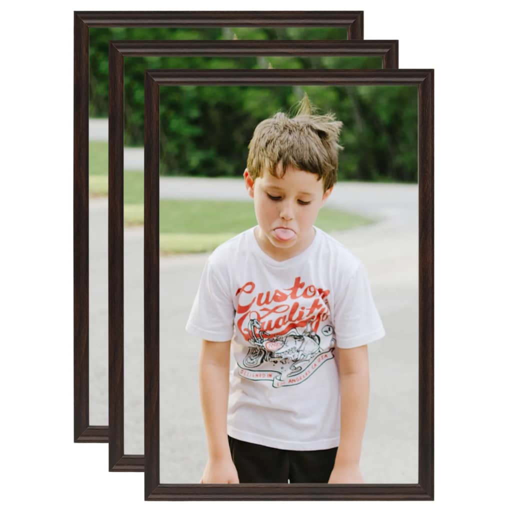 Fotografické rámce Vidaxl 3 PCS pro tabulku 21x29.7 cm mdf černá