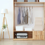 Vidaxl 3-part storage box set stackable dust cream-colored