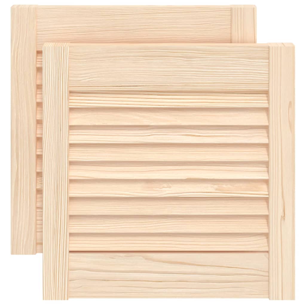 Porte di armadietti Vidaxl con stecche 2 pezzi 39.5x39,4 cm Pino solido