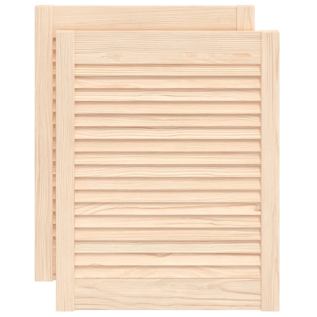 VidaXL Cabinet doors with slats 2 pcs 61.5x49.4 cm solid pine