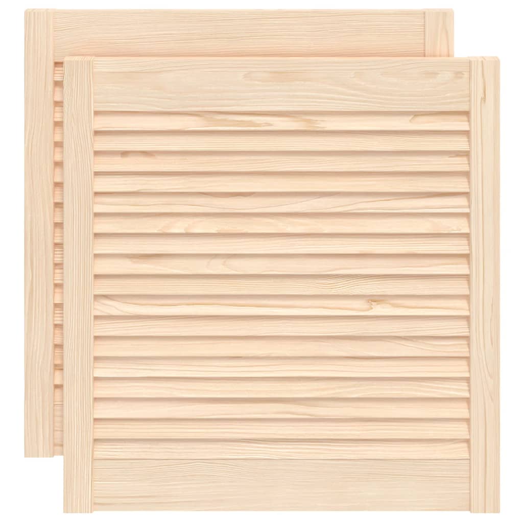 VidaXL Cabinet doors with slats 2 pcs 61.5x59.4 cm solid pine