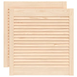 VidaXL Cabinet doors with slats 2 pcs 61.5x59.4 cm solid pine