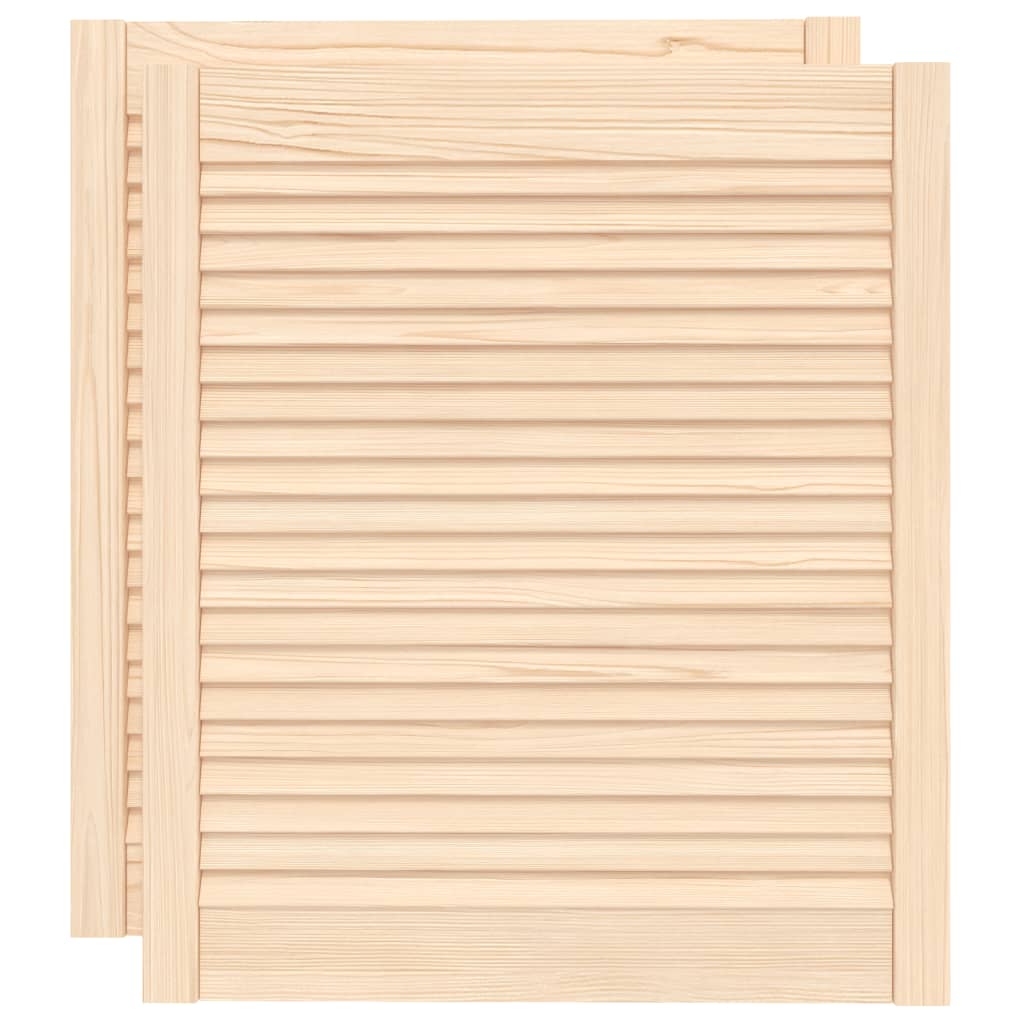 VidaXL cupboard doors with slats 2 pcs 69x59.4 cm solid pine