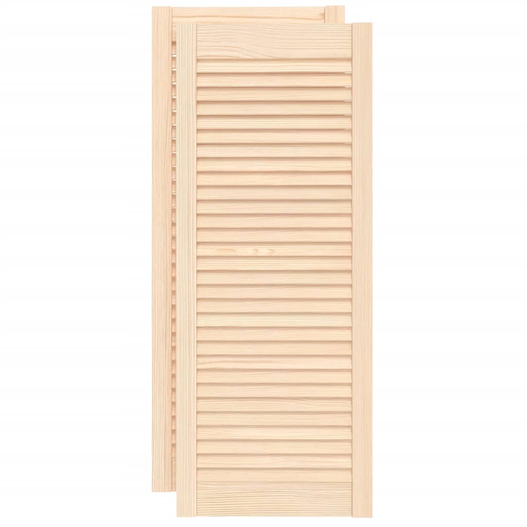 VidaXL cupboard doors with slats 2 pcs 99.3x39.4 cm solid pine