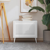 VidaXL Cabinet door with slats 39.5x59.4 cm Solid pine white