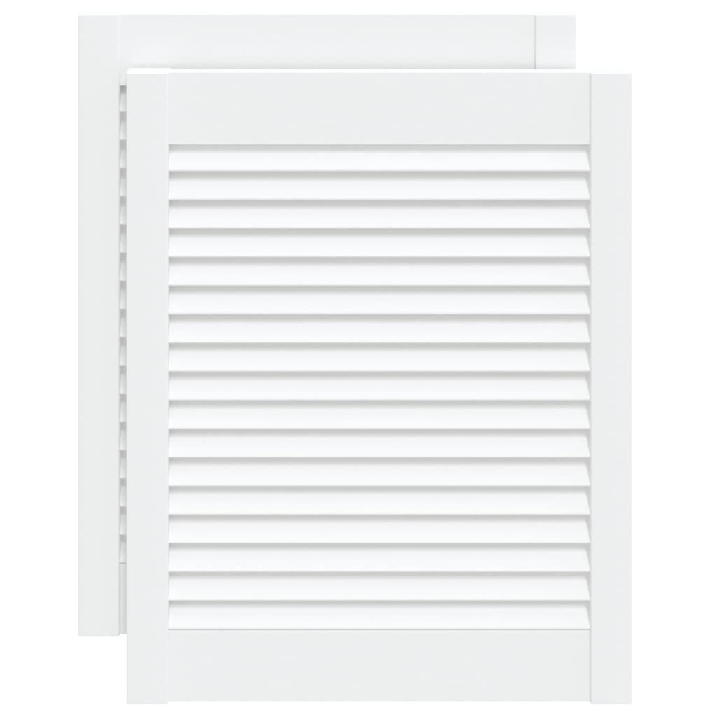 Dveře kabinetu Vidaxl s lamely 2 ks 61.5x49.4 cm borovice White