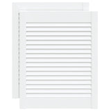 Dveře kabinetu Vidaxl s lamely 2 ks 61.5x49.4 cm borovice White