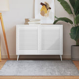 Dveře kabinetu Vidaxl s lamely 2 ks 61.5x49.4 cm borovice White
