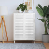 Vidaxl Cabinet Dieren mat Slats 2 PCs 99.3x39.4 cm Pine Whine White