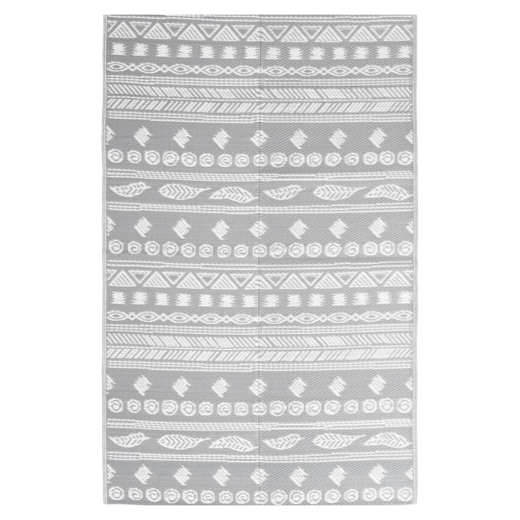 Vidaxl esterno tappeto arakil 120x180 cm grigio polipropene