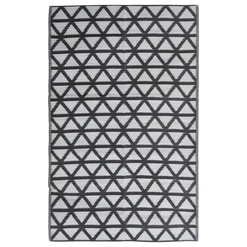 Vidaxl zunanja preproga Arakil 140x200 cm polipropena črna