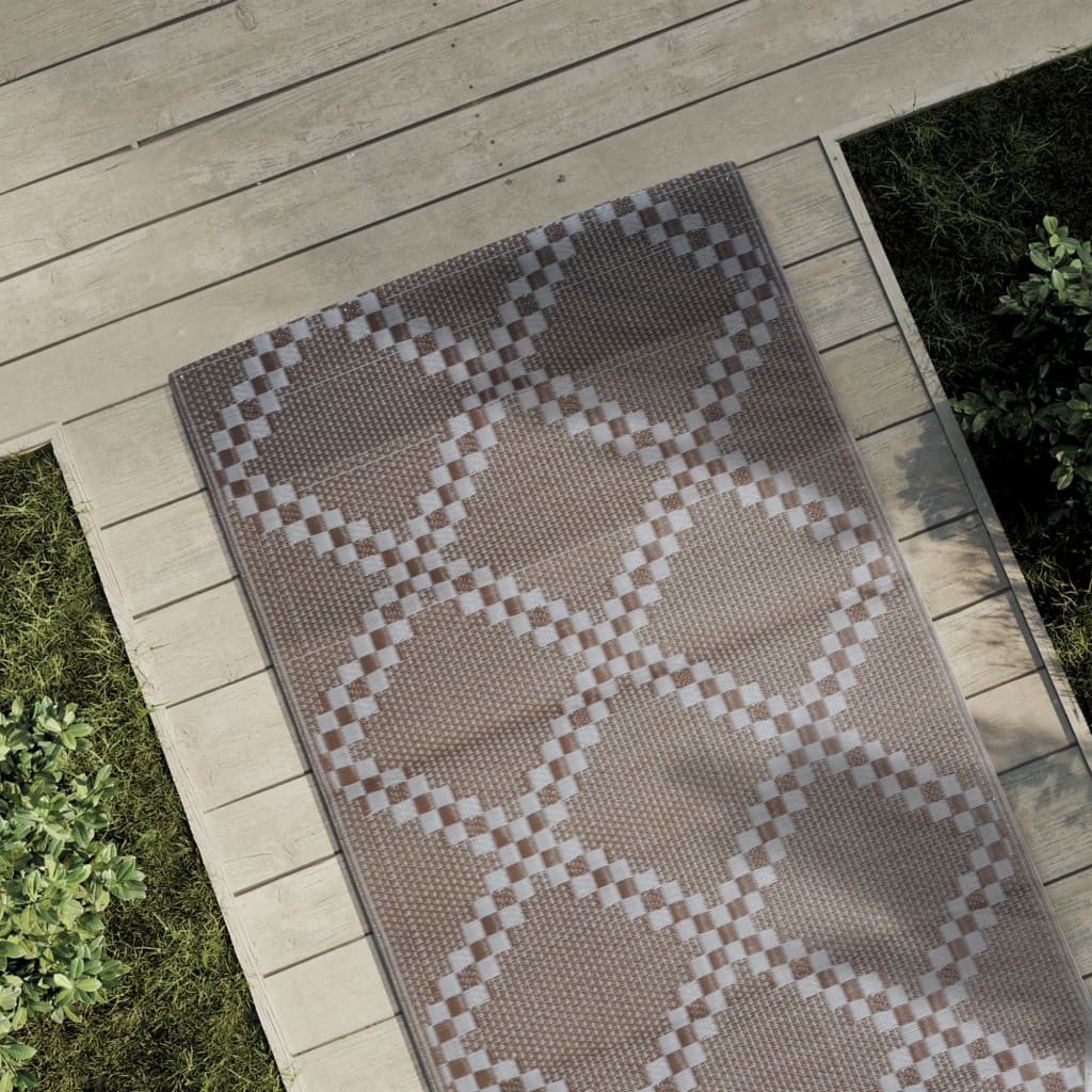 Vidaxl zunanja preproga Arakil 80x250 cm Polipropen rjava