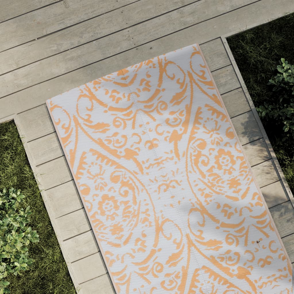 Vidaxl mimo koberec Arakil 80x250 cm pp oranžový a bílý