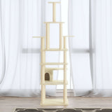 Vidaxl Cat Scraping Post z Sisal Scrating Posts 183 cm Kream -Colored