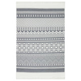 Vidaxl vloerkleed 160x230 cm katoen grijs en wit