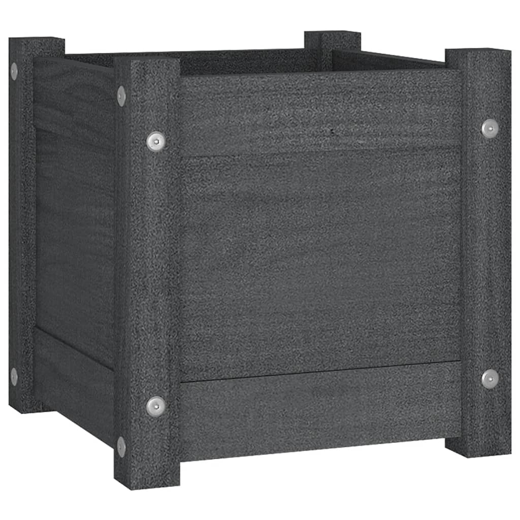 VidaXL Planning box 31x31x31 cm Solid pine Gray
