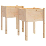 Vidaxl Planters 2 st 50x50x70 cm pevná borovice
