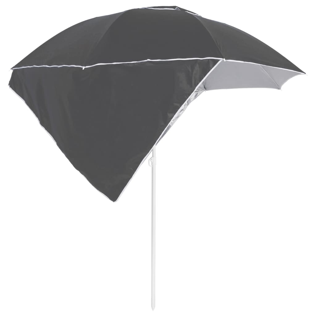 Vidaxl Strandparasol with side walls 215 cm anthracite -colored