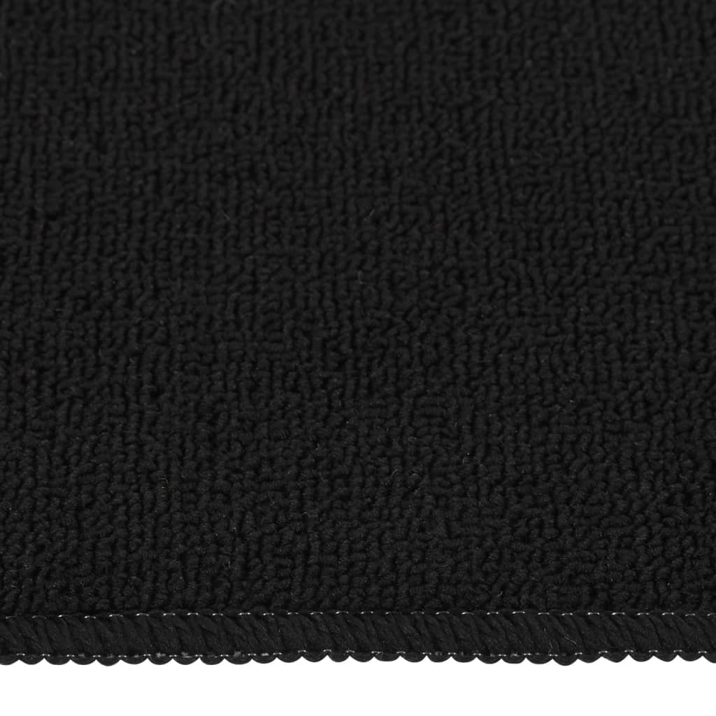 Vidaxl Schodišťové rohože 15 ST ANTIP SLECLANGULAR 75X20 cm černá