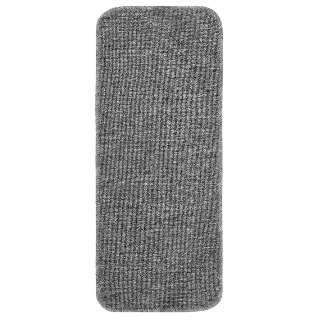 Vidaxl Schodišťové rohože 15 St. Anti-Slip Rectangular 60x25 cm šedá