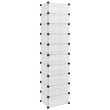 Vidaxl Shoe Rack 44x32x174 cm polypropen průhledný